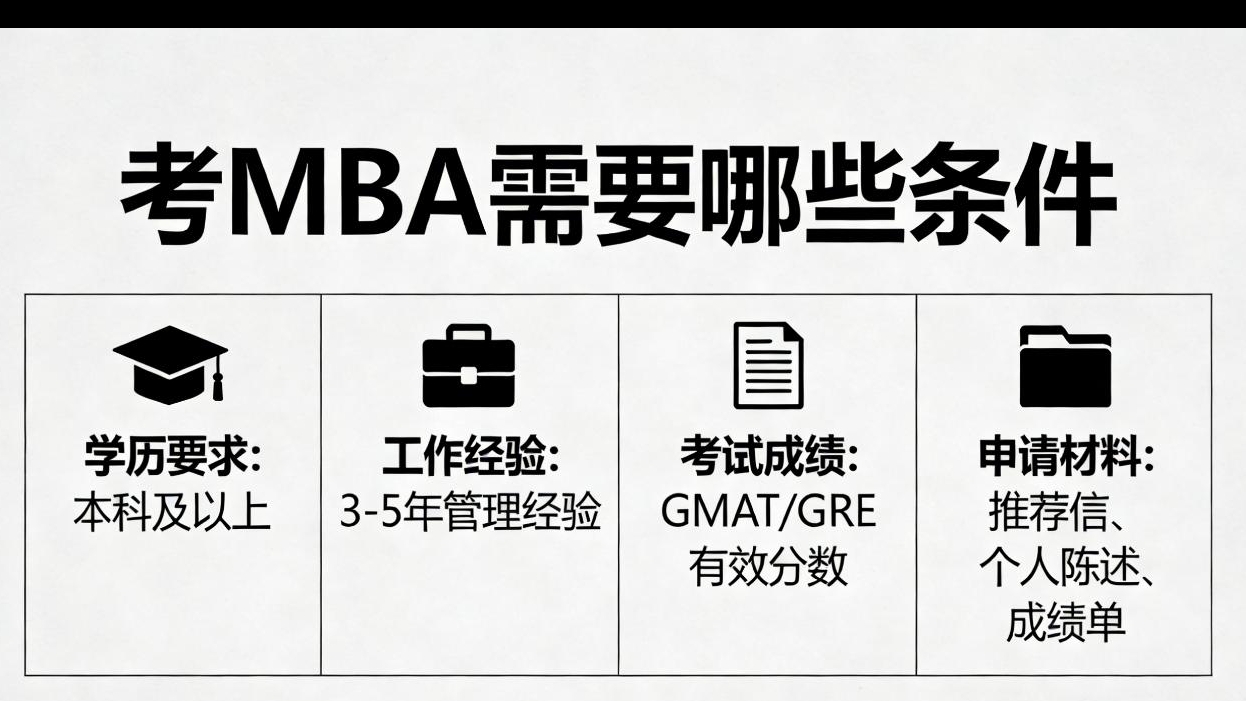 考MBA需要哪些条件?2026最新政策|职场人自查指南 考MBA需要哪些条件?2026最新政策|职场人自查指南