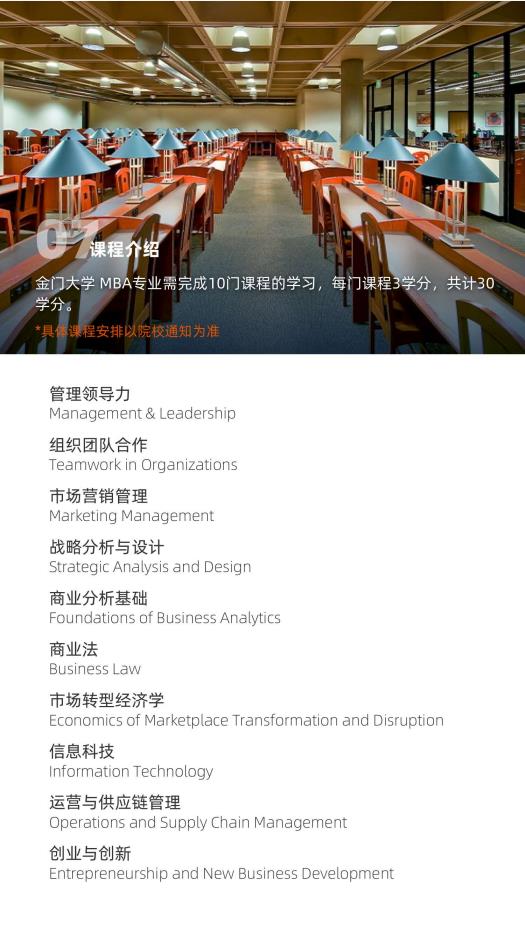 美国金门大学 MBA工商管理硕士