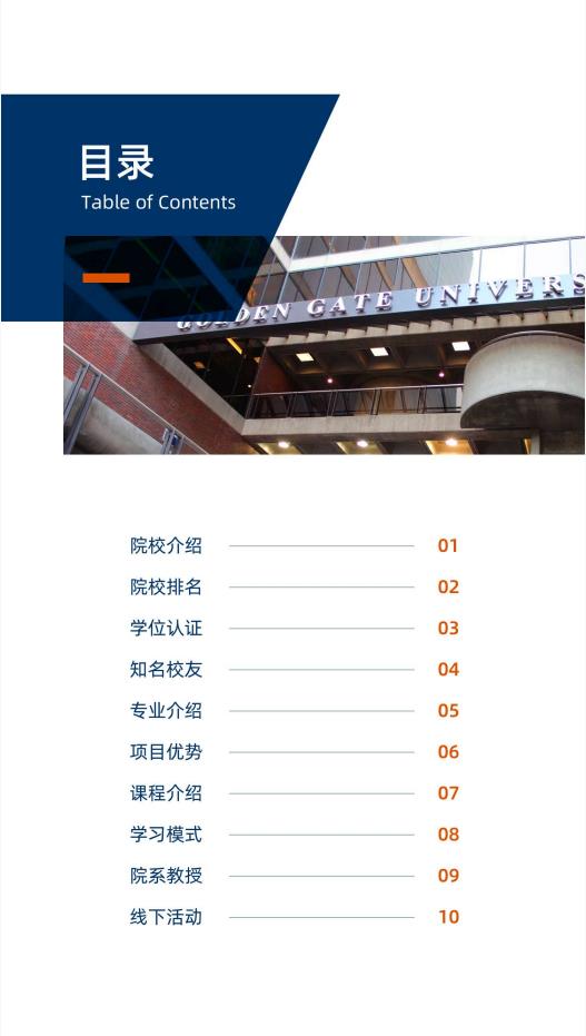 美国金门大学金融学硕士GGU MSF简章