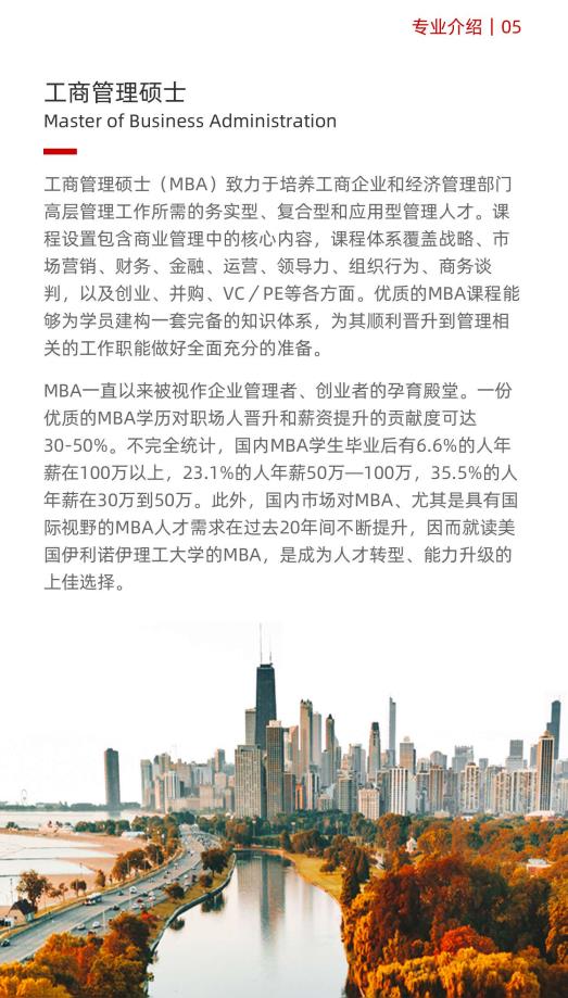 美国伊利诺伊理工大学工商管理硕士IIT MBA简章