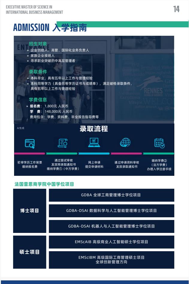 EMSclBM高级国际工商管理硕士简章-法国雷恩商学院