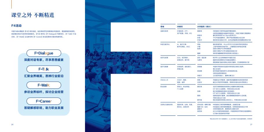 中欧金融MBA课程介绍手册