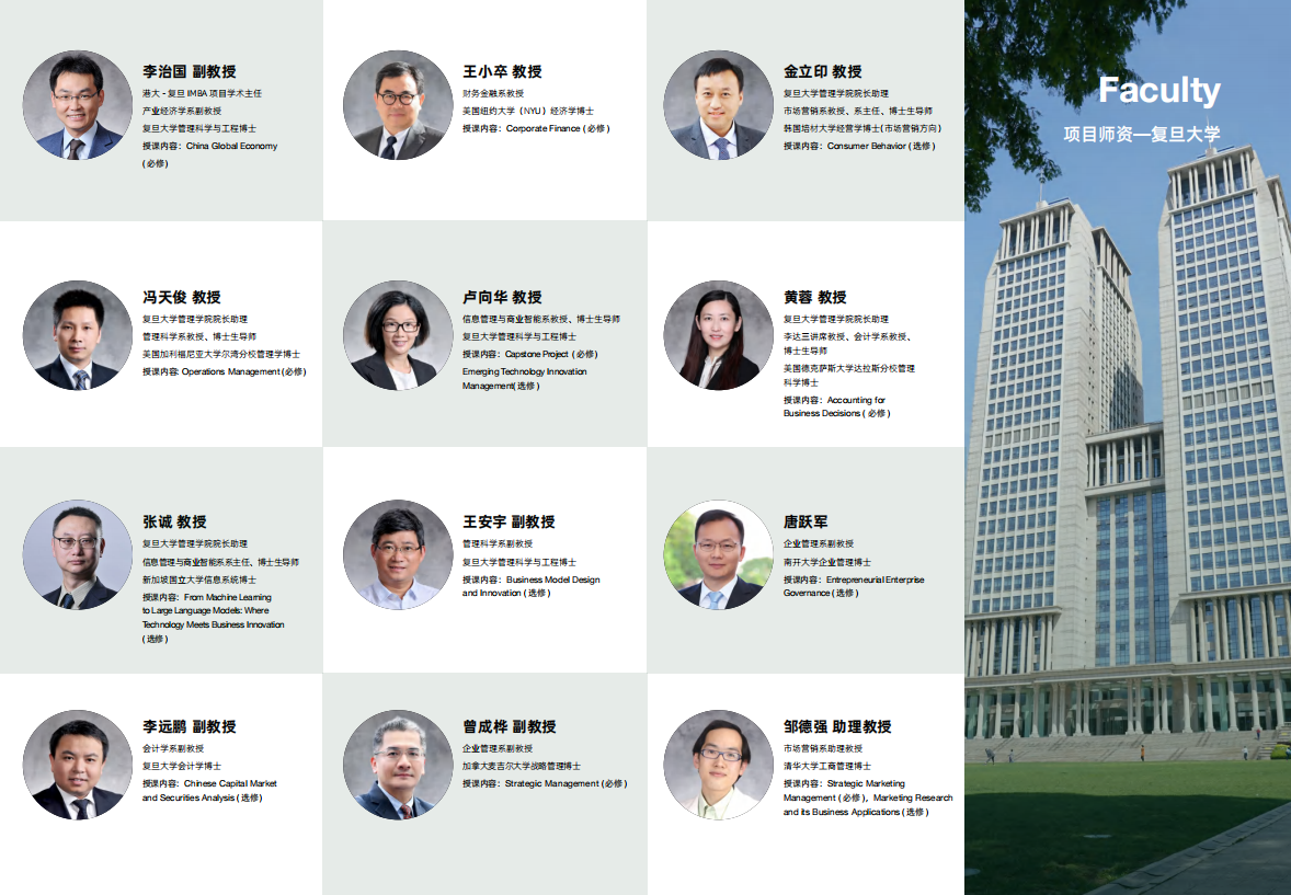 复旦大学-香港大学IMBA  