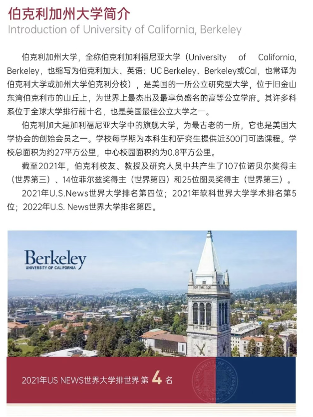 美国斯坦福大学、加州大学伯克利分校、加州州立大学三校博士后研究班