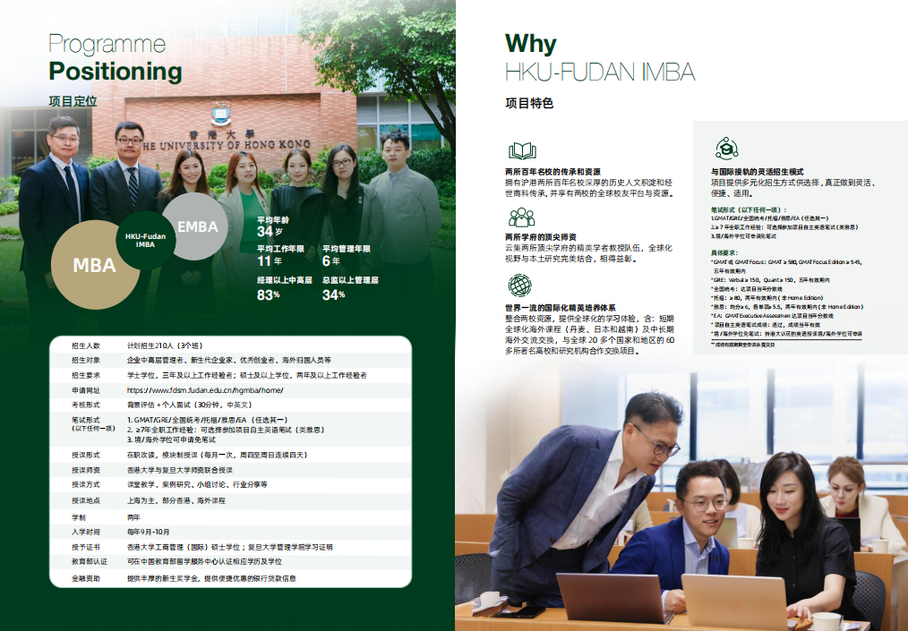 复旦大学-香港大学IMBA  